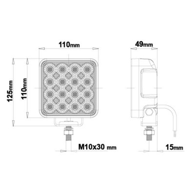 LEDSON Luna SQ64 | LED work light 64W