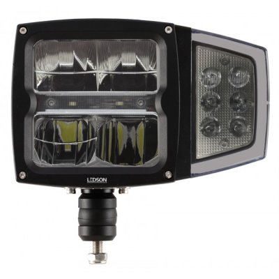 LEDSON LED plow light with full, dipped, position light &amp; turn signal | 80W | Glass with heating!