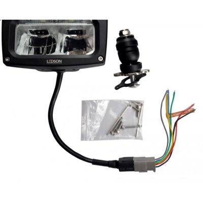 LEDSON LED plow light with full, dipped, position light &amp; turn signal | 80W | Glass with heating!