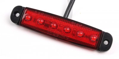 Super slim position light with 6xLED 12-24V E-marked