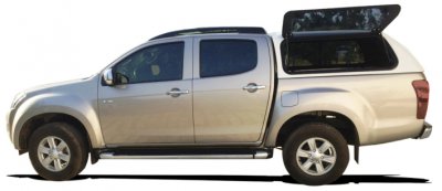 Flap cover with opening windows for Isuzu D-Max (Double Cab) from 2012-