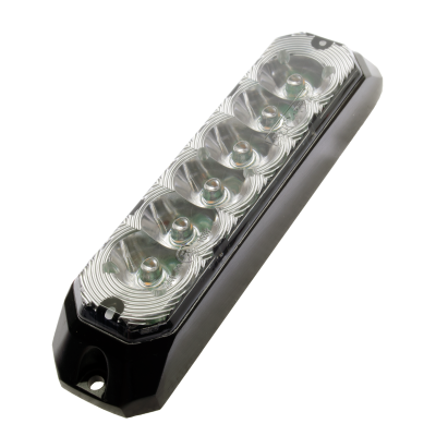 Flashing light with 4/6 flash heads in Orange | 9-36V | ECE R65