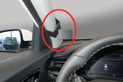 Mobile phone holder for Kia Niro 2020-2022 for mounting on the A-pillar