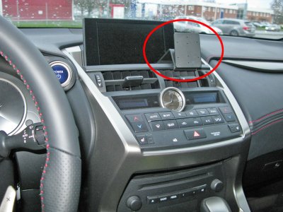 Mobile phone holder Lexus NX from 2015-2021