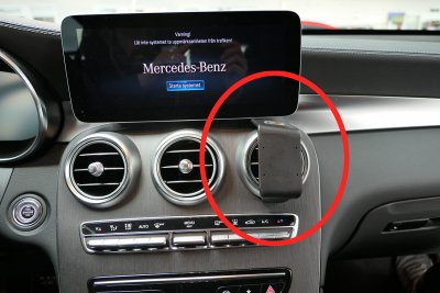 Mobile phone holder Mercedes GLC from 2016-2023