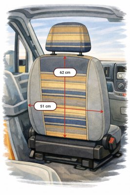 Seat covers for Adria motorhome – Fiat Ducato 2006-