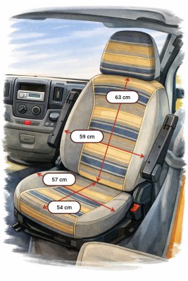 Seat covers for Adria motorhome – Fiat Ducato 2006-