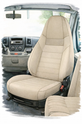 Seat covers for Bürstner motorhome – Fiat Ducato 2006- | Beige