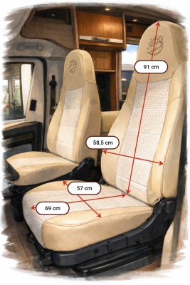 Seat covers for Knaus motorhome – Fiat Ducato 2006-