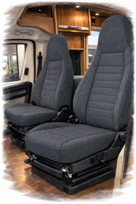 Seat covers for Knaus motorhome – Fiat Ducato 2006- | Anthracite