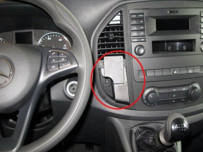 Mobile phone holder for Mercedes-Benz Vito from 2014-2024