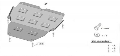 Skid plate Renault Kangoo from 2021-