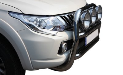 Bull bar for 3 extra lights for Mitsubishi L200 2016-