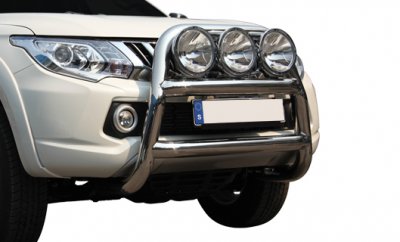 Bull bar for 3 auxiliary lights (max 235 mm) for Mitsubishi L200 2016-
