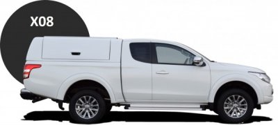 Force Pro cover with opening side hatches for Fiat Fullback (Club Cab) from 2016-