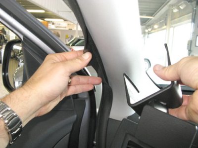 Mobile phone holder Peugeot 4008 from 2012-2017 - A-pillar mounting
