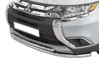 Stainless steel bull bar Double for Mitsubishi Outlander 2016-