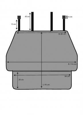 Luggage compartment cover in PVC-coated polyester fabric