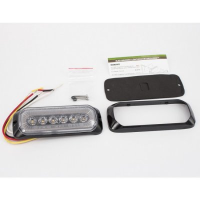 LED Flashing Light with Halo Ring in White, Red and Orange | ECE R65/R10/R91 | 12-24V