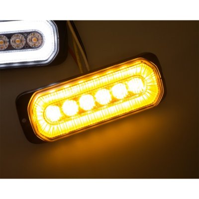 LED Flashing Light with Halo Ring in White, Red and Orange | ECE R65/R10/R91 | 12-24V