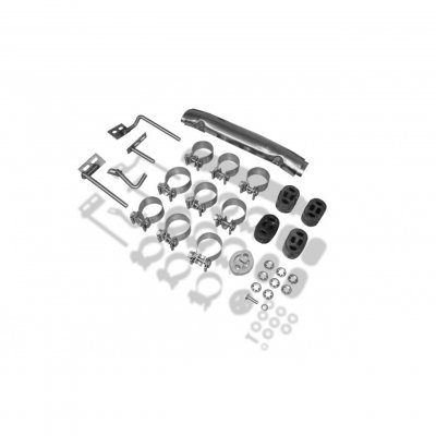 Sports exhaust system sidepipes 4x90 mm for Nissan Navara 2006-2014