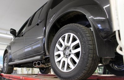 Sport exhaust system with sidepipes for Nissan Navara from 2006-2015