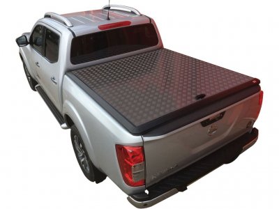 Aluminium Basic tonneau cover black for Nissan Navara Double Cab 2015-