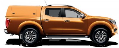 Force Pro flat cover with opening side hatches for Nissan Navara (Double Cab) from 2015-