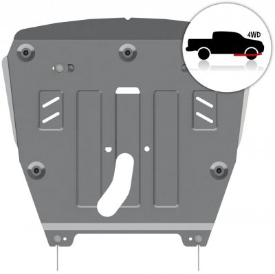 Aluminum Skid Plate for Nissan X-Trail from 2014-