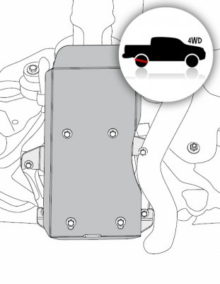 Rear differential cover for Nissan X-Trail from 2014-