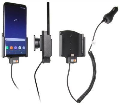 Mobile phone holder with built-in charger