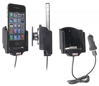 Mobile phone holder with built-in charger