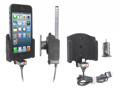 Mobile phone holder with built-in charger