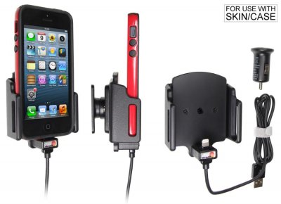 Mobile holder with built-in charger