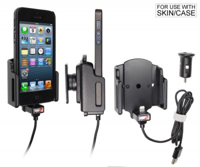 Mobile phone holder with built-in charger