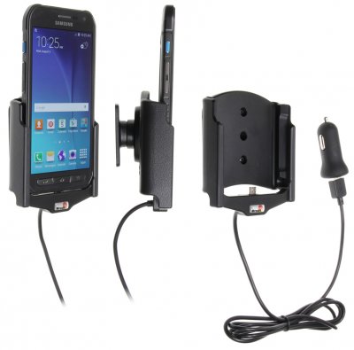 Mobile phone holder with built-in charger