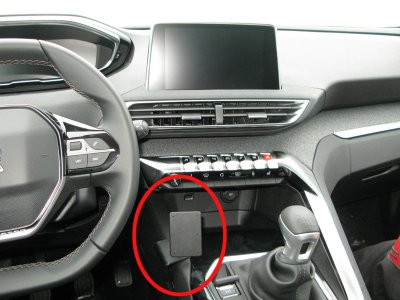 Mobile phone holder Peugeot 3008 from 2016-2024