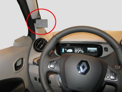 Mobile phone holder Renault Zoe from 2013-2019