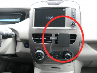 Mobile phone holder for Renault Zoe from 2013-2019