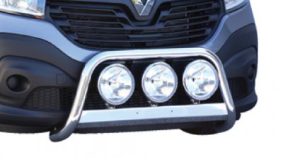Stainless steel low bull bar for Renault Trafic 2015-