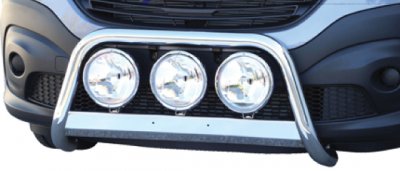 Stainless steel low bull bar for Opel Vivaro 2015-
