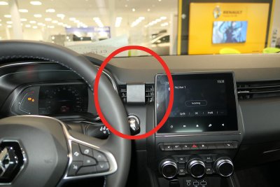 Mobile phone holder for Renault Clio from 2020-