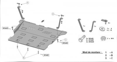 Sketch for skid plate Seat Arona from 2017-