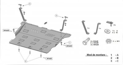Skid plate for Volkswagen Polo from 2018-2020