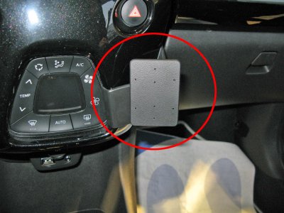 Mobile phone holder for Citroen C1 from 2014-2022