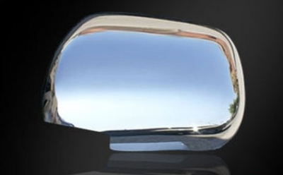 Stainless steel mirror covers for Toyota Land Cruiser 120 from 2003-2009