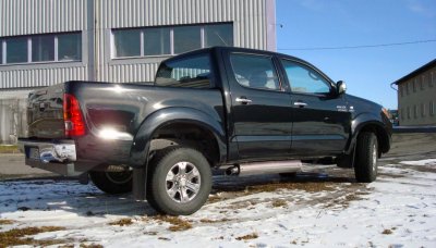 Sports exhaust system sidepipes 2x76 mm for Toyota Hilux from 2006-