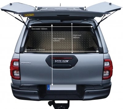 Hardtop canopy Alpha CMX for Toyota Hilux (X-Cab) from 2021-