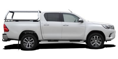 Total Arc - Flatbed with long load rack for Toyota Hilux Double Cab from 2016-