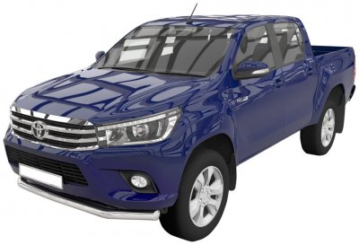 Bull bar Single in Stainless Steel for Toyota Hilux from 2016-